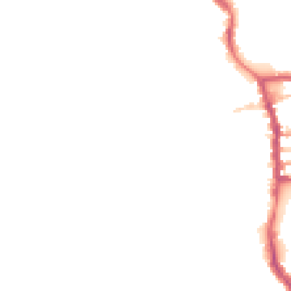 Night-time road noise heatmap for PE30 1ET