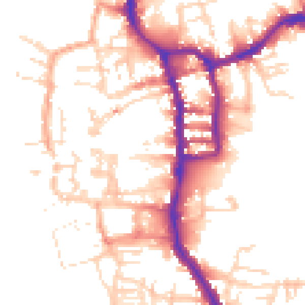 Daytime road noise heatmap for PE30 1FA