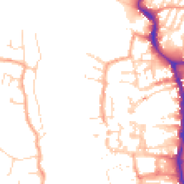 Daytime road noise heatmap for PE30 1HN