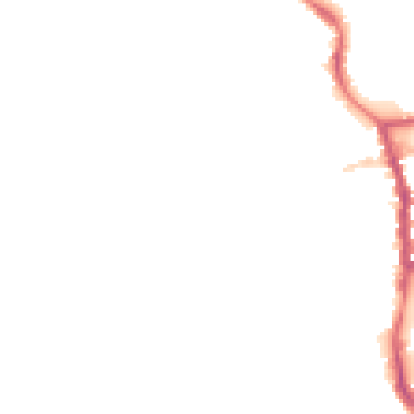 Night-time road noise heatmap for PE30 1HW