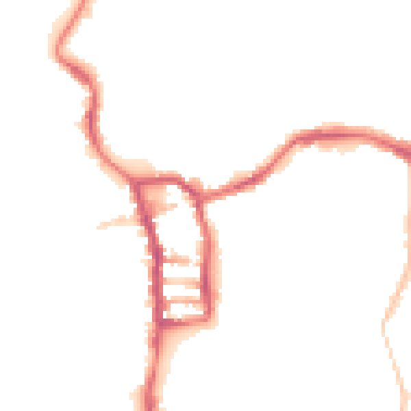 Night-time road noise heatmap for PE30 1ND