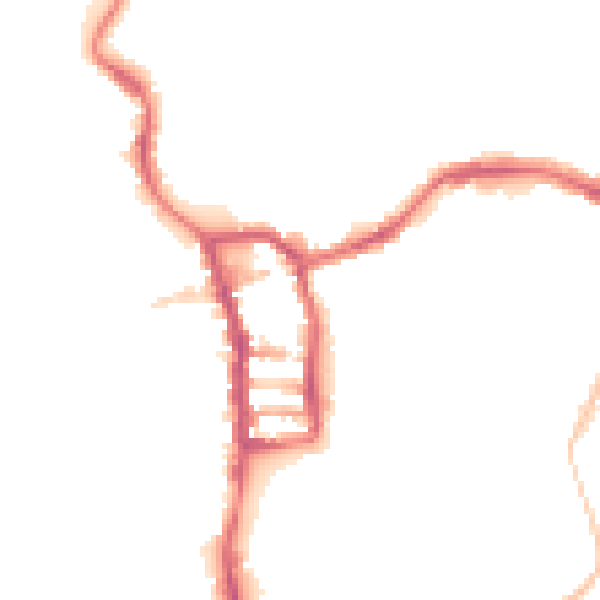 Night-time road noise heatmap for PE30 1NR