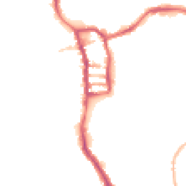 Night-time road noise heatmap for PE30 1NU