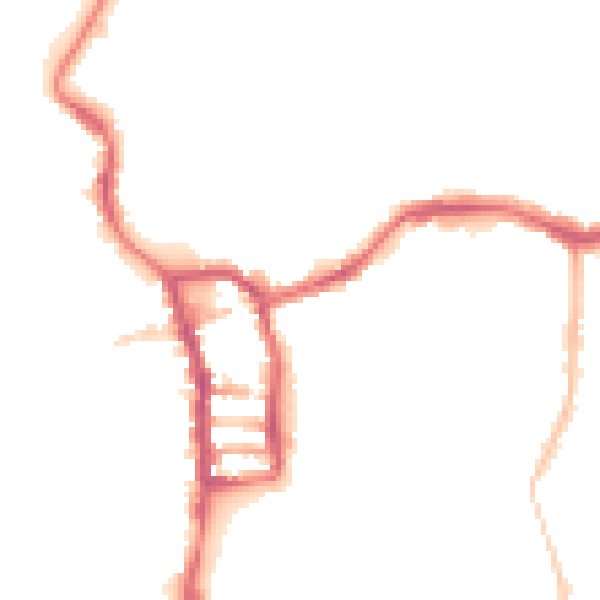 Night-time road noise heatmap for PE30 1QF