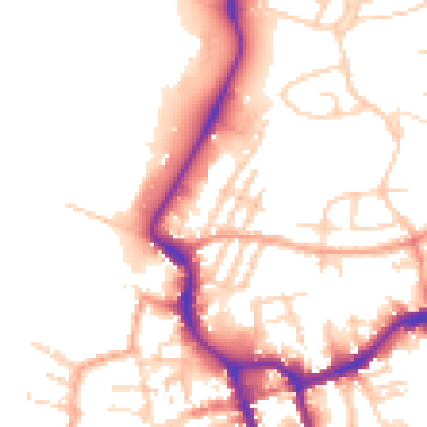 Daytime road noise heatmap for PE30 2AH