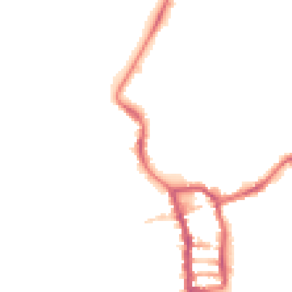 Night-time road noise heatmap for PE30 2FB