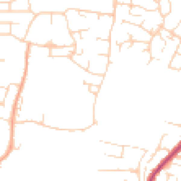 Daytime road noise heatmap for PE30 2FH