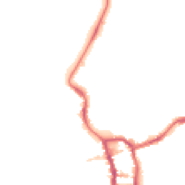 Night-time road noise heatmap for PE30 2FL