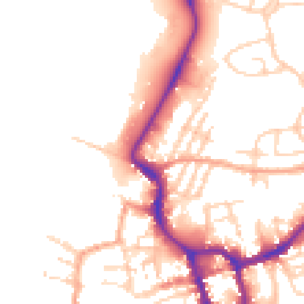 Daytime road noise heatmap for PE30 2HF