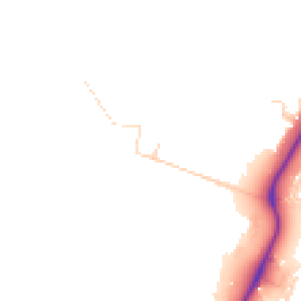Daytime road noise heatmap for PE30 2HJ