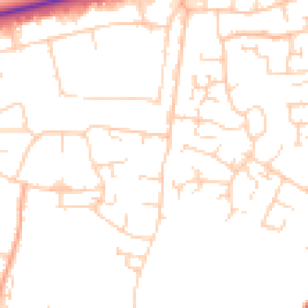 Daytime road noise heatmap for PE30 2LP