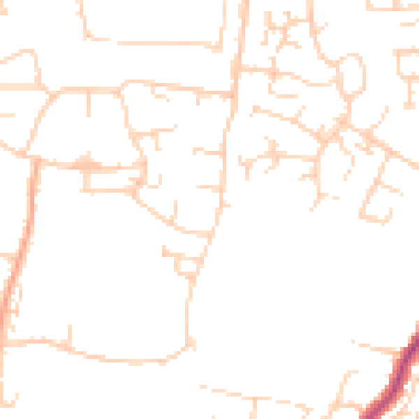 Daytime road noise heatmap for PE30 2LT