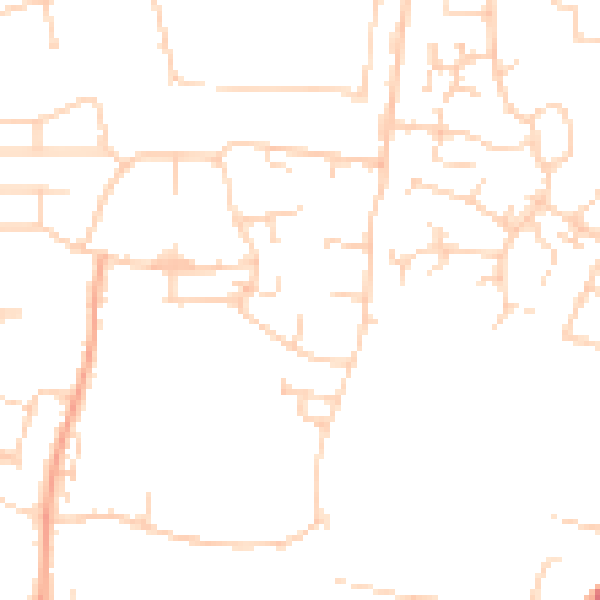 Daytime road noise heatmap for PE30 2LY