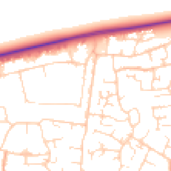 Daytime road noise heatmap for PE30 2ND