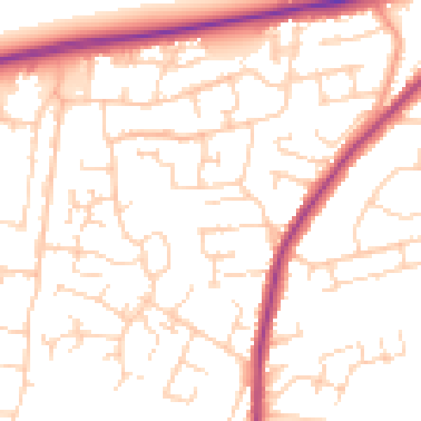 Daytime road noise heatmap for PE30 3DS