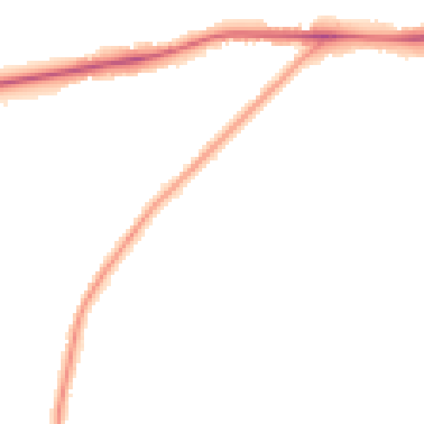 Night-time road noise heatmap for PE30 3EW