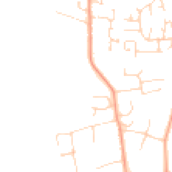 Daytime road noise heatmap for PE30 3FQ