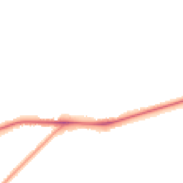 Night-time road noise heatmap for PE30 3JU