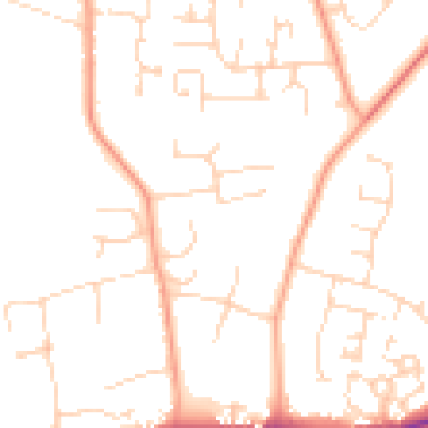 Daytime road noise heatmap for PE30 3LS