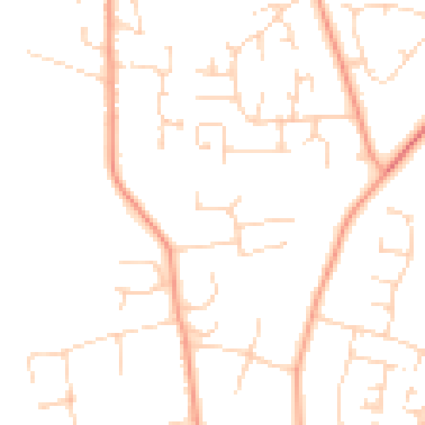 Daytime road noise heatmap for PE30 3LY