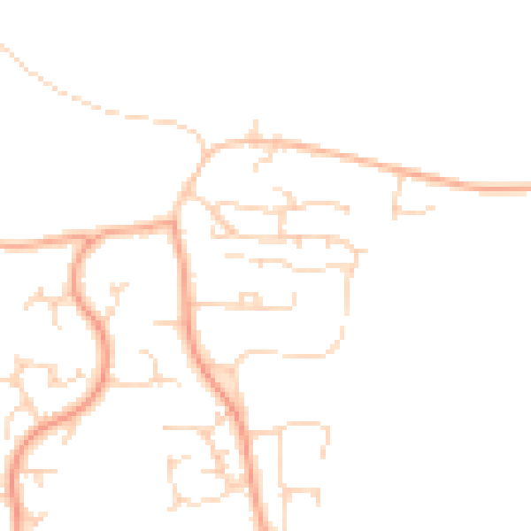 Daytime road noise heatmap for PE30 3QR
