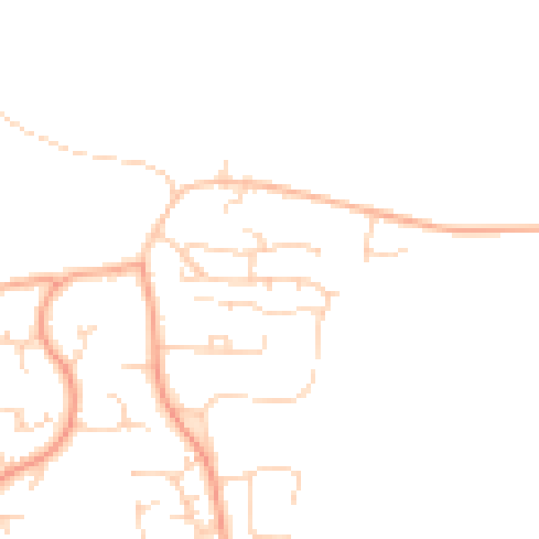 Daytime road noise heatmap for PE30 3QY