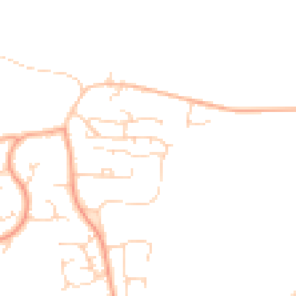 Daytime road noise heatmap for PE30 3QZ
