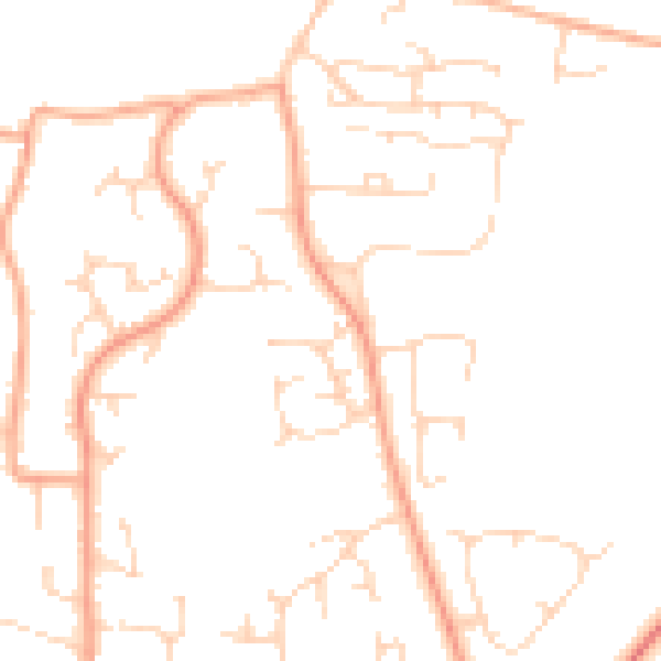 Daytime road noise heatmap for PE30 3RP