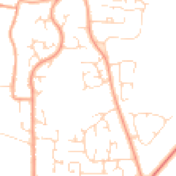 Daytime road noise heatmap for PE30 3RR