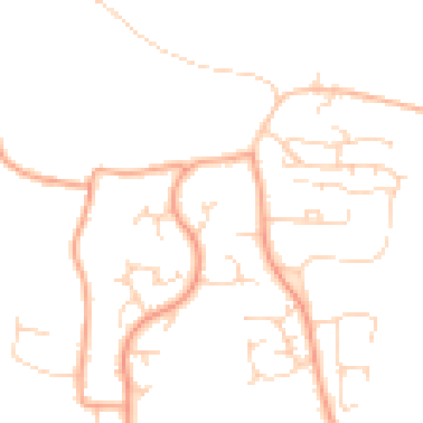 Daytime road noise heatmap for PE30 3ST