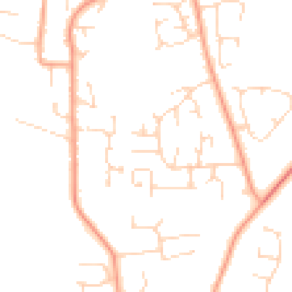 Daytime road noise heatmap for PE30 3TD