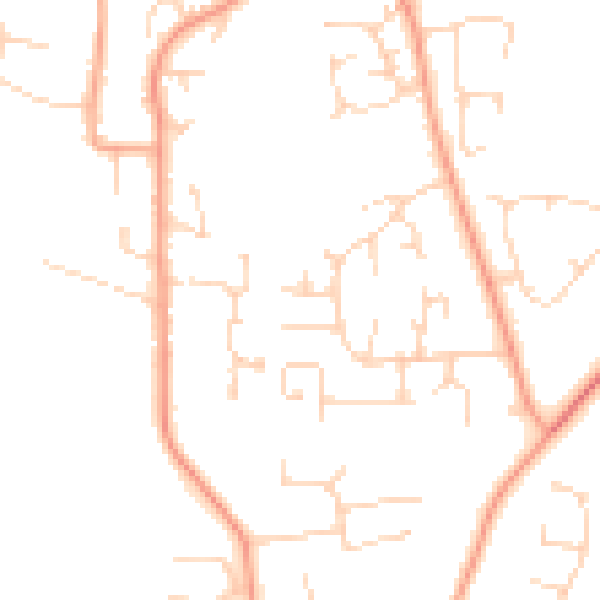 Daytime road noise heatmap for PE30 3TJ