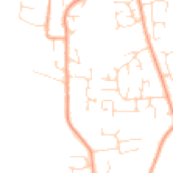 Daytime road noise heatmap for PE30 3WU