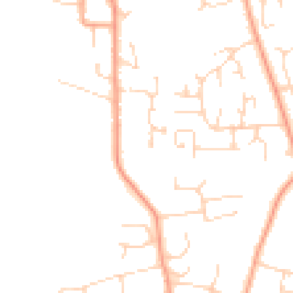 Daytime road noise heatmap for PE30 3WZ