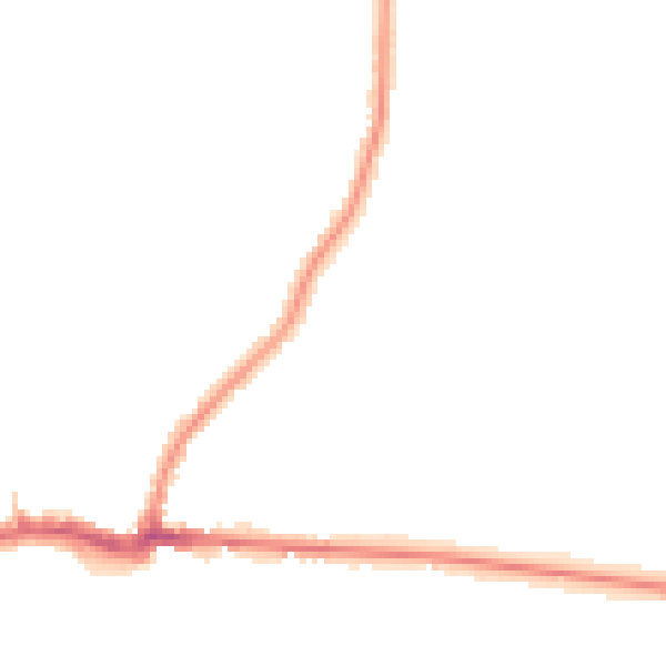 Night-time road noise heatmap for PE30 4BB