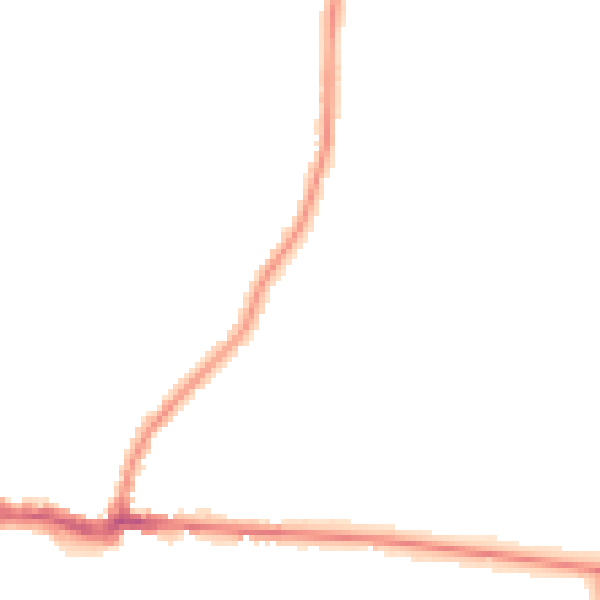 Night-time road noise heatmap for PE30 4BD