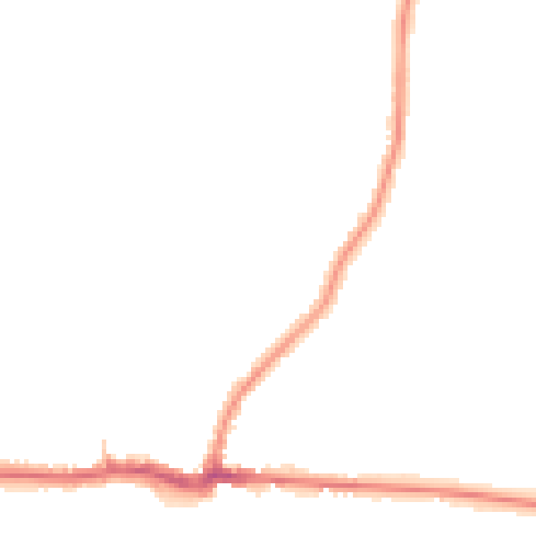 Night-time road noise heatmap for PE30 4BL