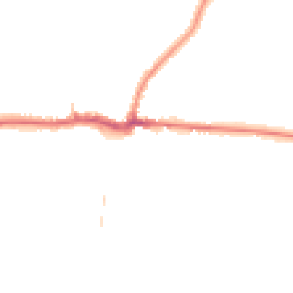 Night-time road noise heatmap for PE30 4EB