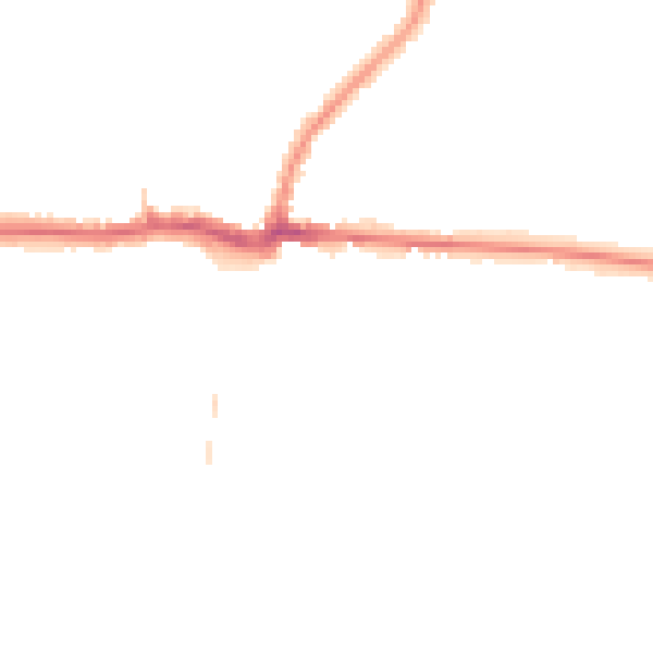 Night-time road noise heatmap for PE30 4FU