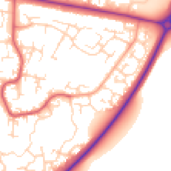 Daytime road noise heatmap for PE30 4GA