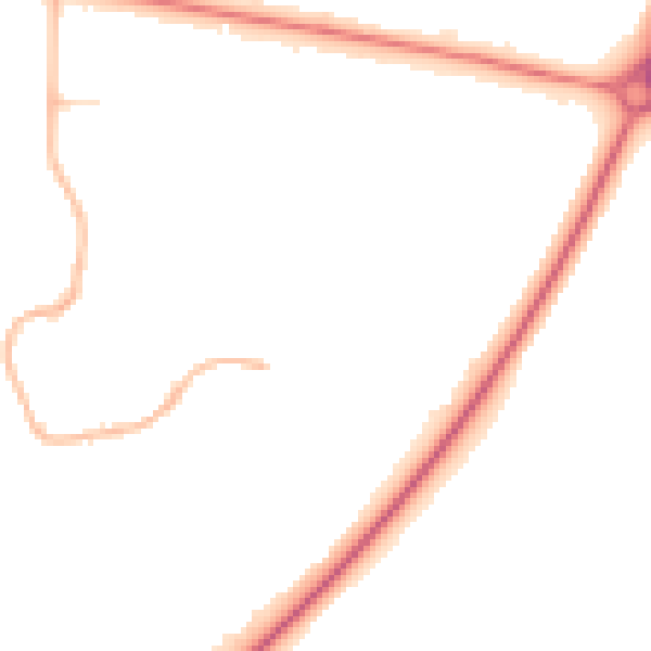 Night-time road noise heatmap for PE30 4GA