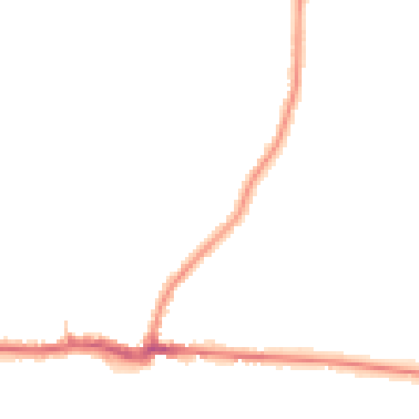 Night-time road noise heatmap for PE30 4GG