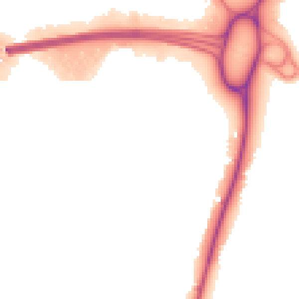 Night-time road noise heatmap for PE30 4JD
