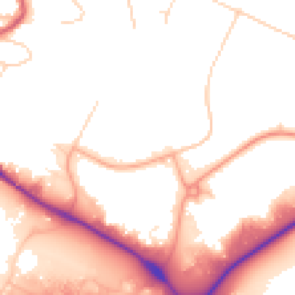 Daytime road noise heatmap for PE30 4JJ