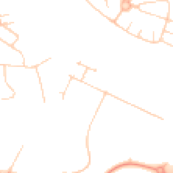 Daytime road noise heatmap for PE30 4JN