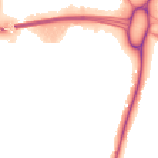 Night-time road noise heatmap for PE30 4JQ