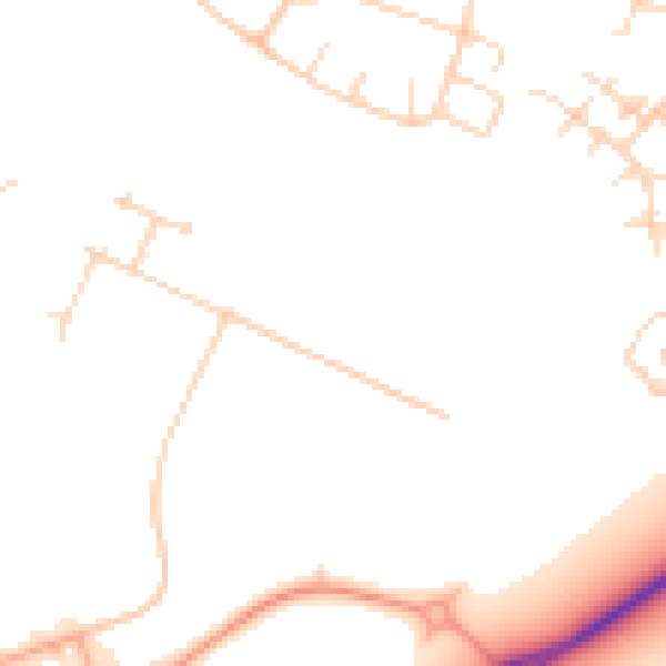 Daytime road noise heatmap for PE30 4LS