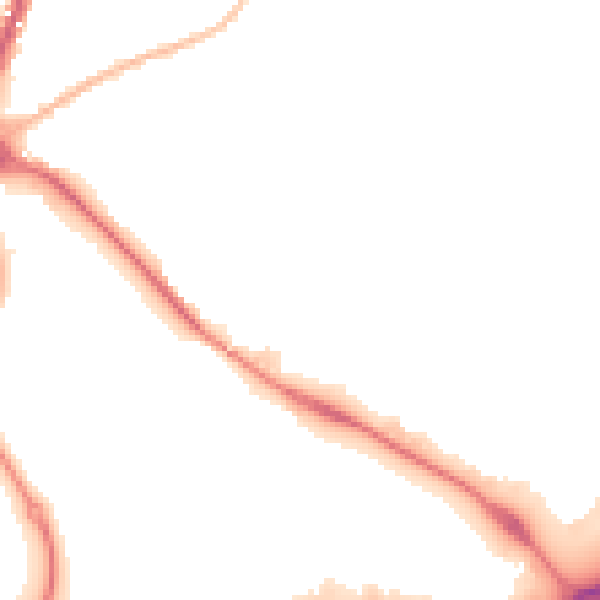 Night-time road noise heatmap for PE30 4NE