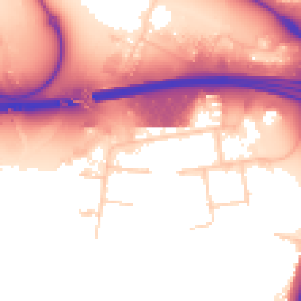 Daytime road noise heatmap for PE30 4NG