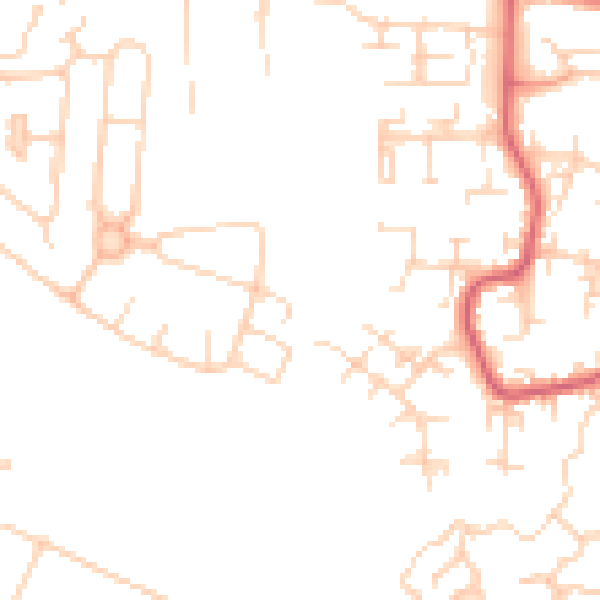 Daytime road noise heatmap for PE30 4PB